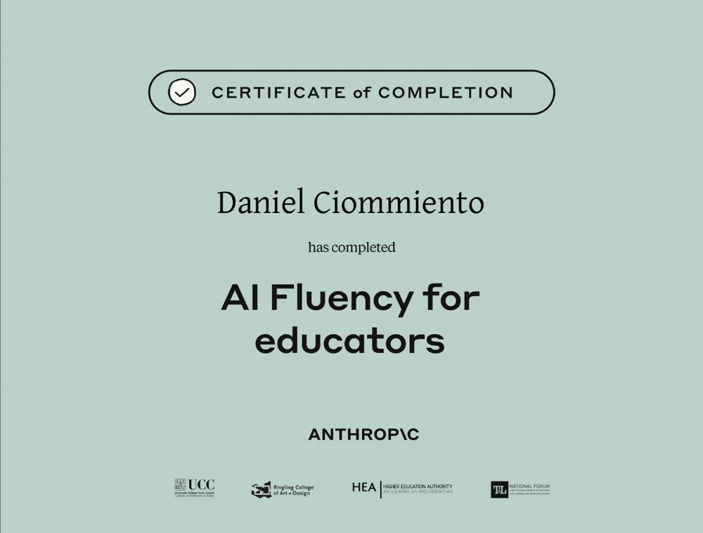 AI Fluency for Educators — Daniel Ciommiento