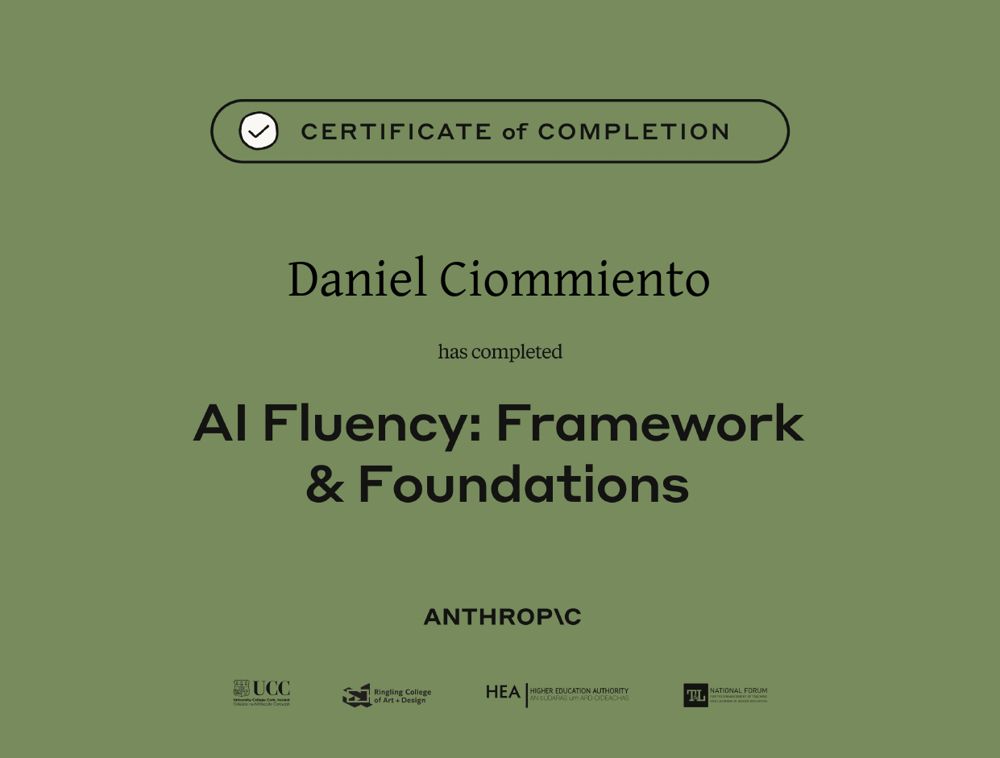 AI Fluency: Framework & Foundations — Daniel Ciommiento